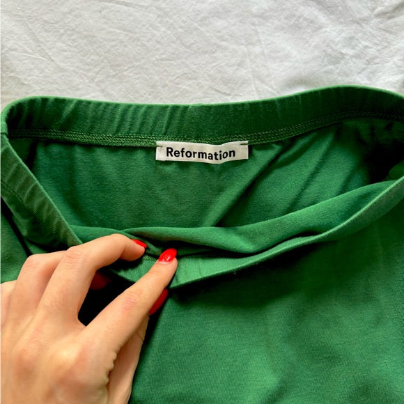 Reformation Sherman Knit Two Piece in Kelly Green - Picture 6 of 6